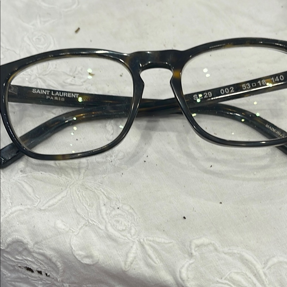 Saint Laurent Black Rectangular Glasses Timeless Design🔥price